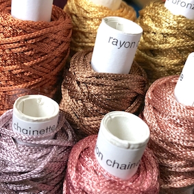 Rayon Chainette: Gold 103 - Yarns - The Handweavers Studio